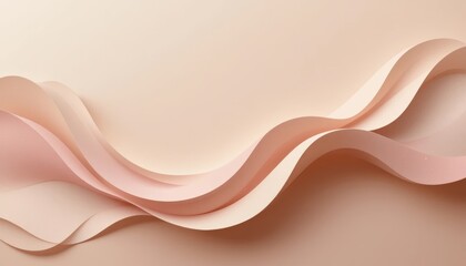 Obraz premium Abstract flowing paper waves create a modern and elegant background design