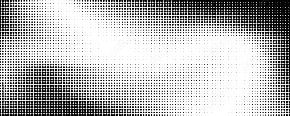 Canvas Prints black and white abstract halftone dot texture background