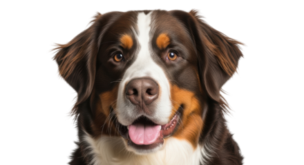 Isolated Bernese Mountain Dog