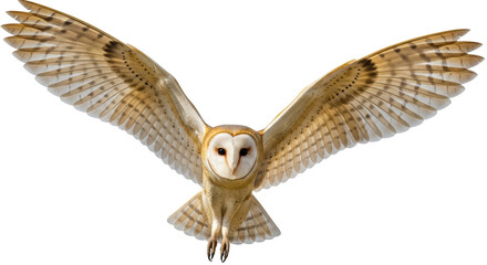 Isolated Barn Owl in Flight