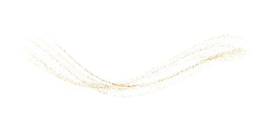 Gold dot dust wave stripe with glitter. Abstract liquid flow with shiny particle confetti polka. For vector luxury design background © wild