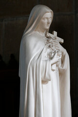 Poissy collegiate church. Statue. Saint Therese of the child Jesus.  Poissy. France.