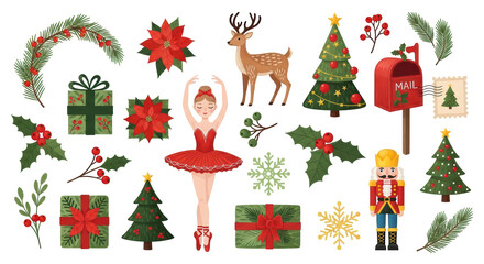 Isolated Christmas Decorations © Natalia