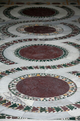 Marble floor in San Clemente basilica .  Rome. Italy.