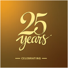 25 Years Celebration Typography Design