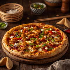 pizza with mushrooms and tomatoes