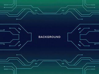 Obraz premium Futuristic circuit board background with glowing technology lines, abstract digital network pattern, cyber electronic motherboard design for innovation and hi-tech projects