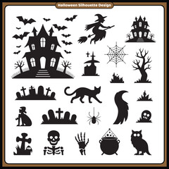 Helloween Silhouette design template