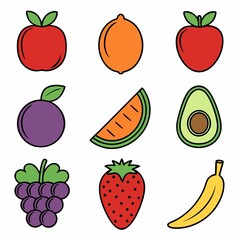 Colorful Assortment of Fresh Fruits A Vibrant and Healthy Food Collection Depicting Nature's Sweetness and Nutritious Appeal For Visual Delight