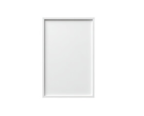 Blank white rectangular framed picture