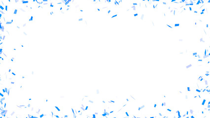 blue and white confetti border frame isolated on transparent background ,png celebration and black friday big sale shopping social media design element	