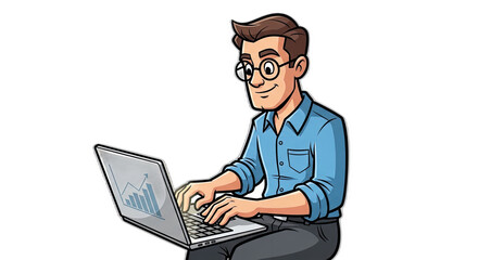 businessman with laptop