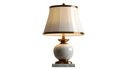 HD realistic vintage designer table lamp on base isolated on white
