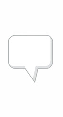 Naklejka premium Empty white speech bubble with rounded corners.