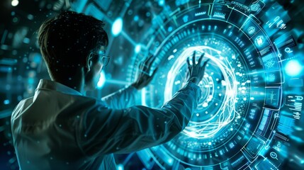 Fototapeta premium Key milestones and strategic goals for an effective comprehensive digital transformation roadmap