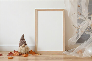 frame mockup in autumn colors