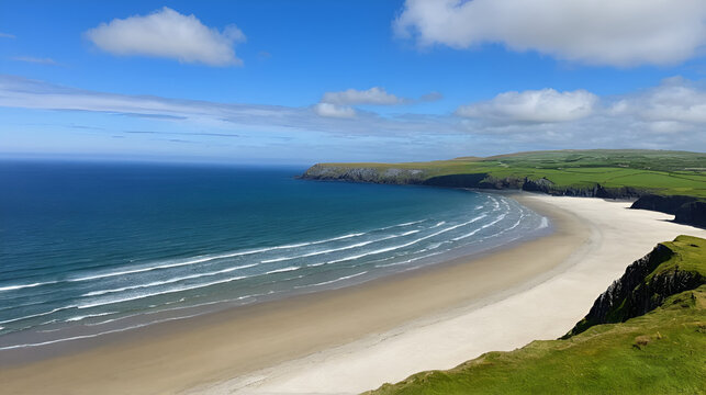 Doovilra, Ireland - June 29 2024 "Silver Strand Beach in west Ireland"