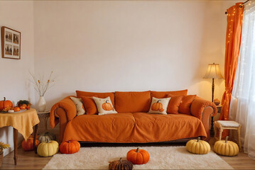 living room interior autumn