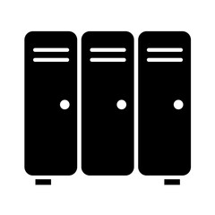 School lockers - vector icon