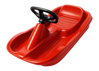 Plastic sled with integrated steering