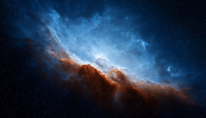 Colorful cosmic nebula glowing with interstellar gas and dust, vibrant deep-space astronomical cloud filled with stars, luminous celestial formation