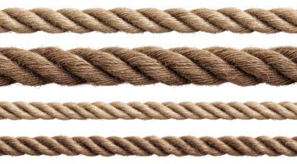 Close-up of multiple strands of light brown rope