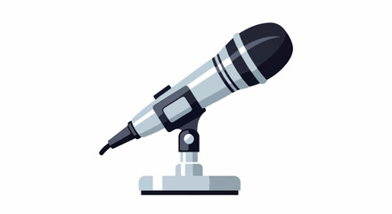 Microphone on Stand for Recording and Performance.
