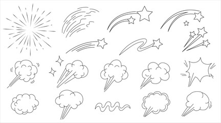 Dynamic comic book style action lines and speed effects