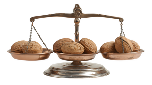 HD realistic empty nut scales isolated on white or white png