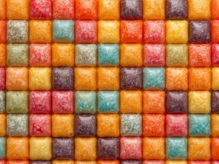Abstract Mosaic of Colored Cubes Textured Surface and Vibrant Palette Display.