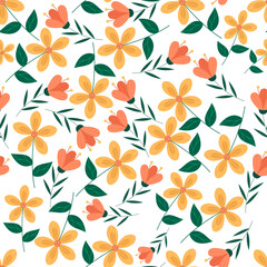 Seamless Pattern Floral desing Blossom , suitable for textile fabric background