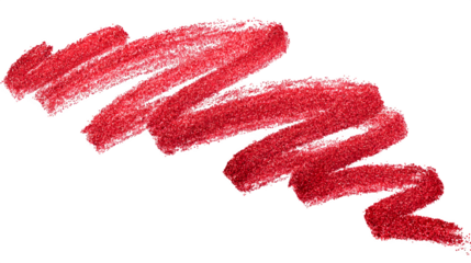 HD realistic hand-drawn glitter red scribble marker isolated on white png