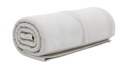 Rolled Fleece Blanket Mockup:  Soft Texture, Neutral Color, Transparent Background Ideal for Design Projects.