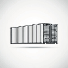 Shipping Container Outline Drawing.