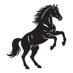 Fototapeta premium American Mustang horse silhouette vector