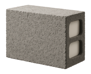 Concrete block with lightweight core