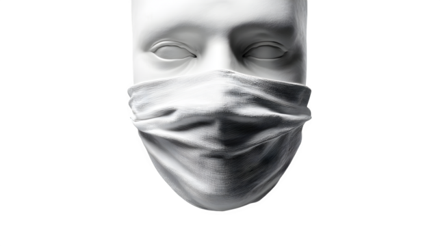 HD realistic criminal face mask hidden face isolated on white or white png