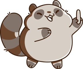 Cute Racoon Mascot
