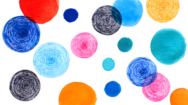 marker circles emphasizing points isolated on white