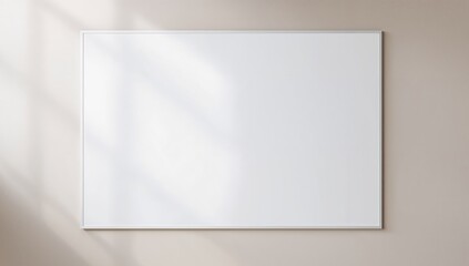 Fototapeta premium Minimalist Canvas. A Study in Light and Texture, Neutral Tones and Simple Framing.