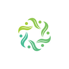 Swirling Leaves Eco Community Logo