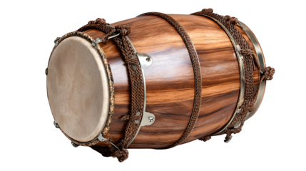 classic wooden conga drum isolated on white