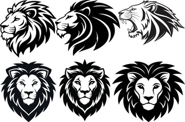 Fototapeta premium Adobe Illustrator Artwork A high quality vector silhouette of a lion head