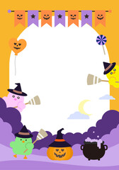 Fototapeta premium adorable, animal, autumn, background, banner, black, boo, broom, candy, card, cartoon, celebration, character, collection, costume, creepy, cute, decoration, design, flat, funny, ghost, ghosts, graphi