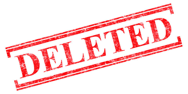 Red Deleted Rubber Stamp element png file