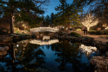 stunning american bridge adorned with ultrabright christmas lights illuminating night sky