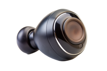 Isolated bluetooth earbud high-quality png render for seamless integration and design projects transparent background