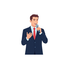 Expertise in leadership and collaboration, planning a live conference discussion with a microphone to speak, communicate, and announce information to an audience