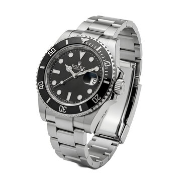 rolex stainless steel watch isolated on white png 