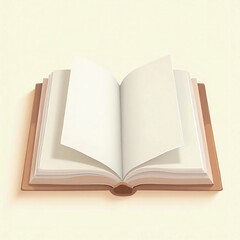 open book with blank pages